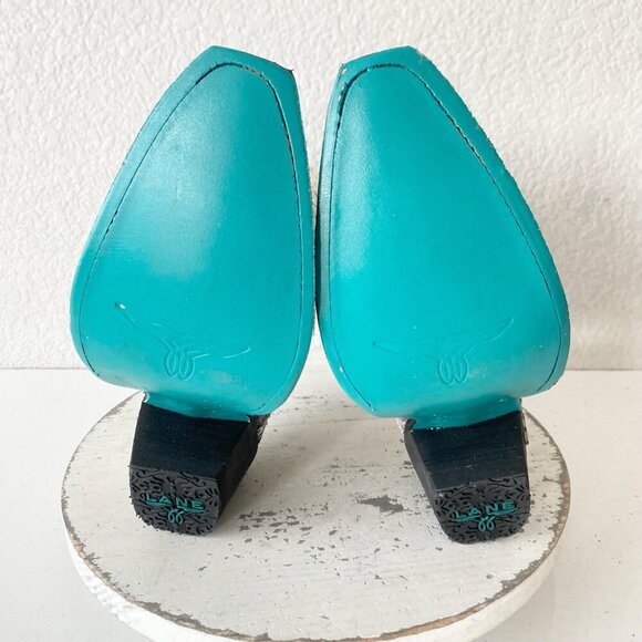 Lane VICKSON Womens Cowboy Bootie 7 SnakeSkin Black Western Cowgirl Short Boots - Picture 8 of 11